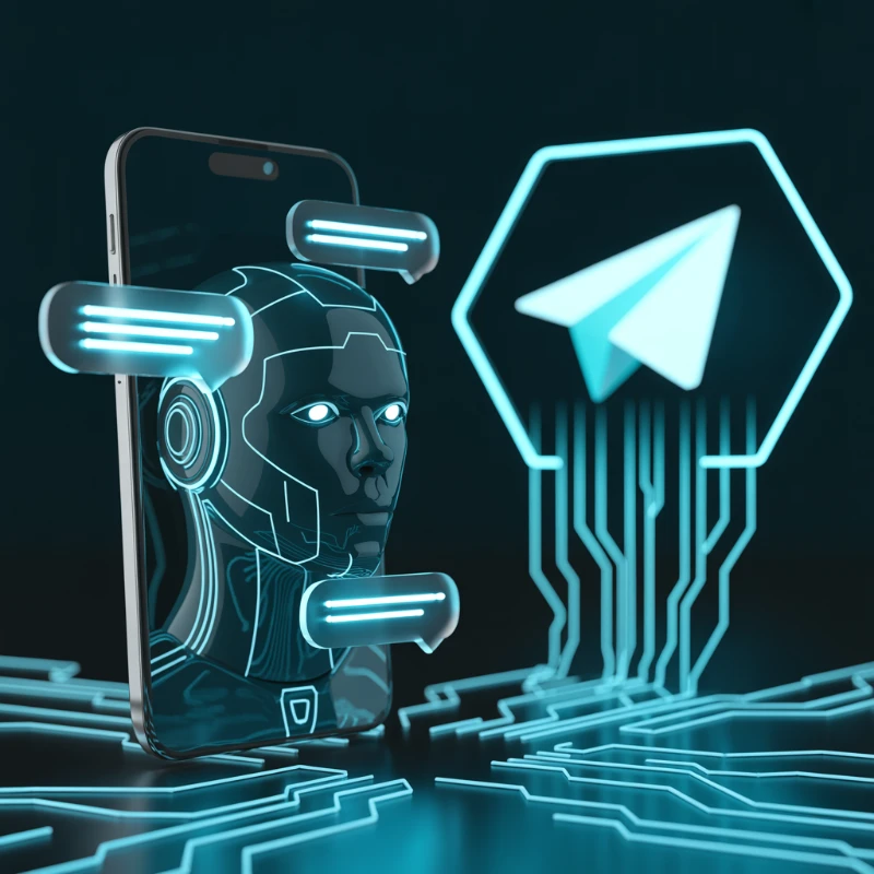 Bot de IA processando mensagens de Telegram com chat e fluxos automatizados