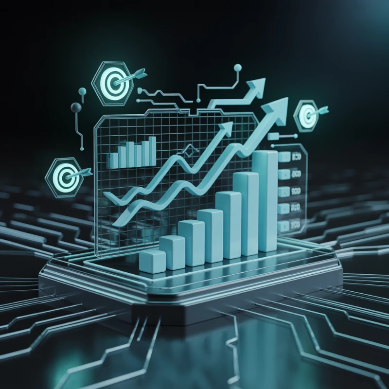 Painel de métricas de tráfego pago com gráficos de barras, alvos e indicadores de performance